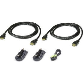 ATEN 2L-7D02UHX5 кабел за клавиатура, видео и мишка (KVM) Черен 1,8 м