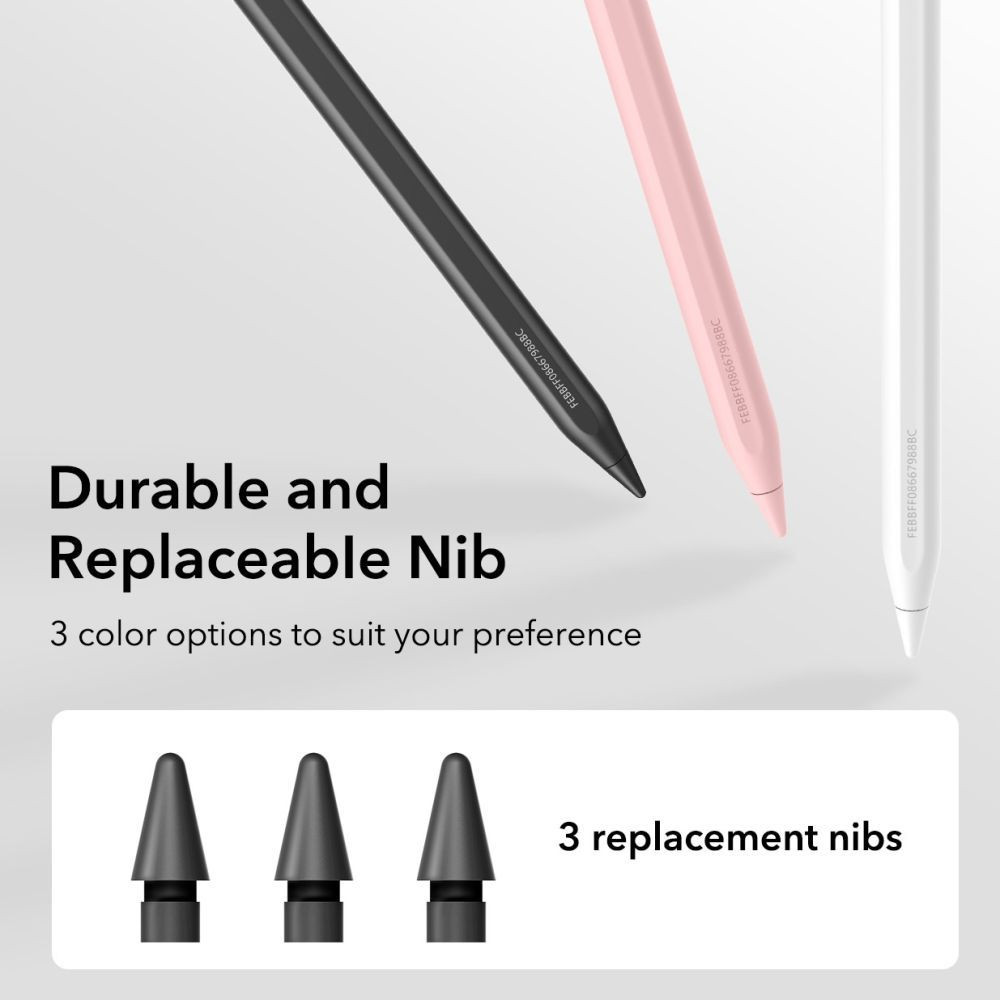 ESR Geo Digital Stylus Pen aktív toll rajzoláshoz, jegyzethez, Apple iPad-hez - fekete (ES252154)