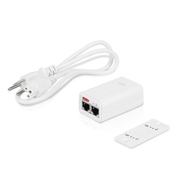 UBiQUiTi POE Adapter 2x1000Mbps, 24VDC @ 0.3A - POE-24-7W-G-WH (POE-24-7W-G-WH)