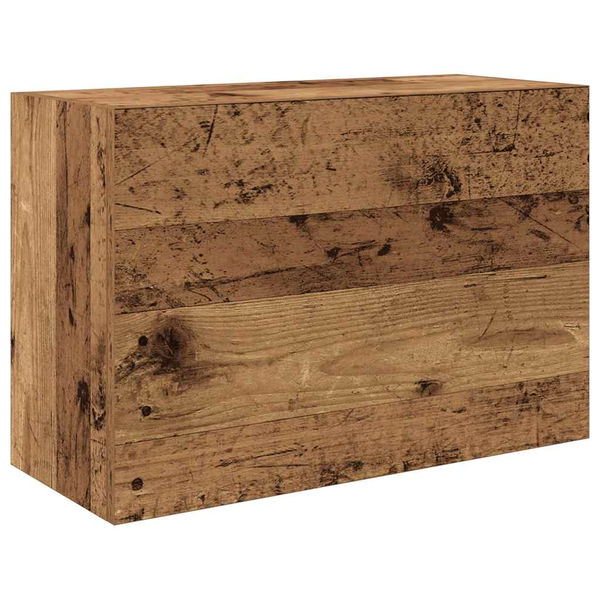 antik fa színű szerelt fa fali fürdőszobaszekrény 60x25x40 cm