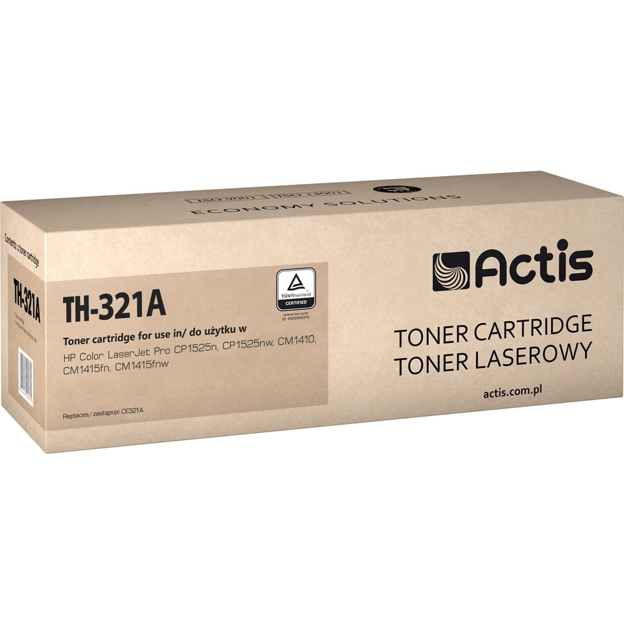 Съвместима тонер касета Actis TH-321A за HP 128A, циан