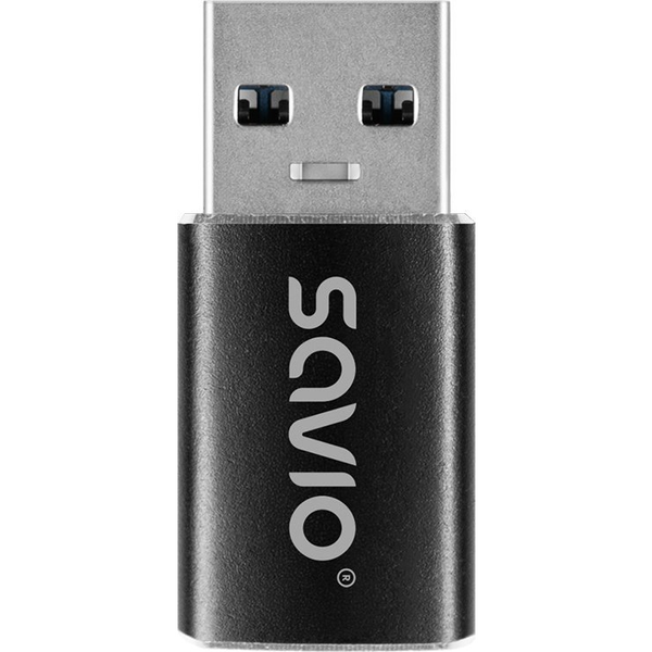 Adaptador Savio Ak-81 Usb-c 3.1 Usb-a 3.1 Black