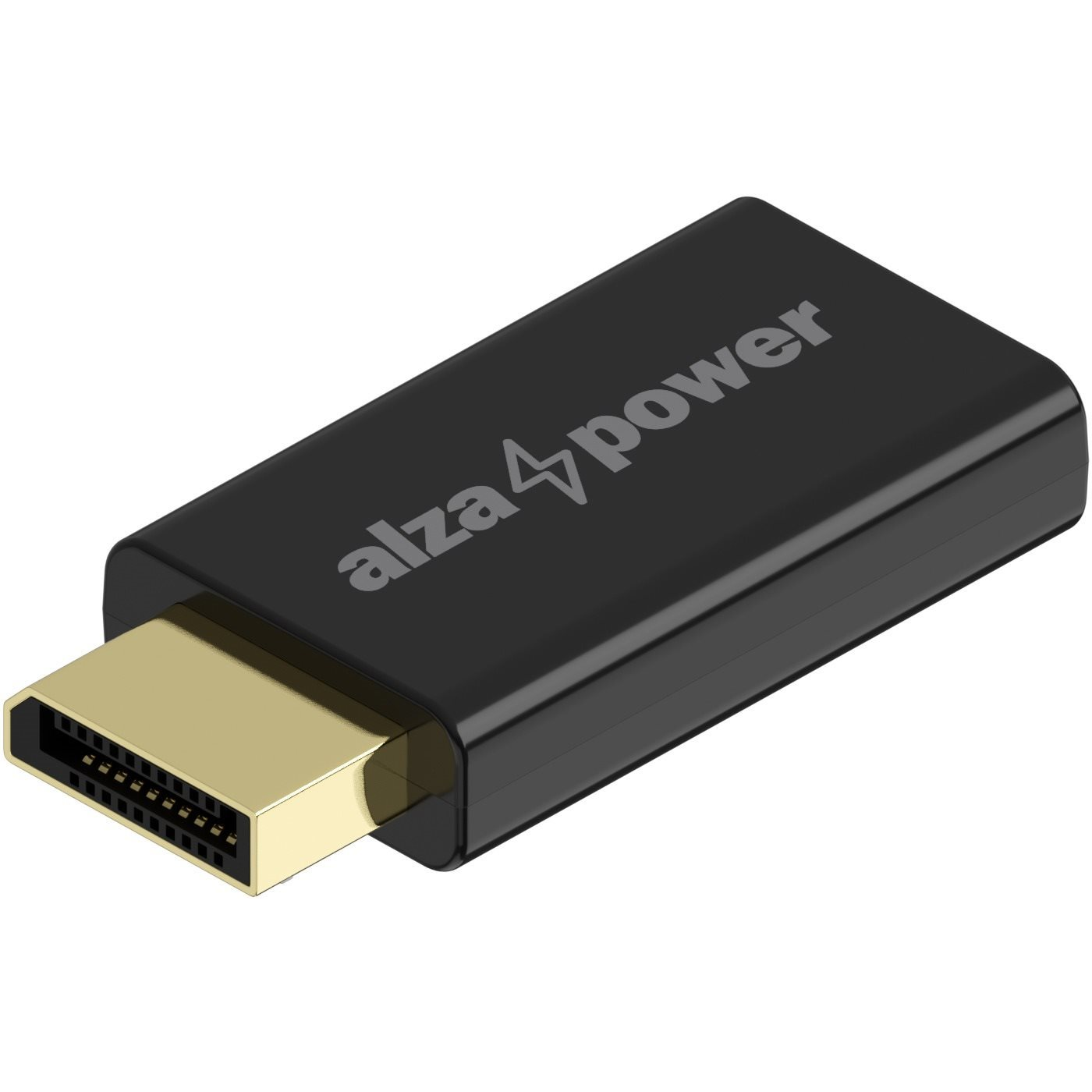 AlzaPower DisplayPort (M) to HDMI (F) 4K 60Hz, fekete (APW-ADDPHD1B)