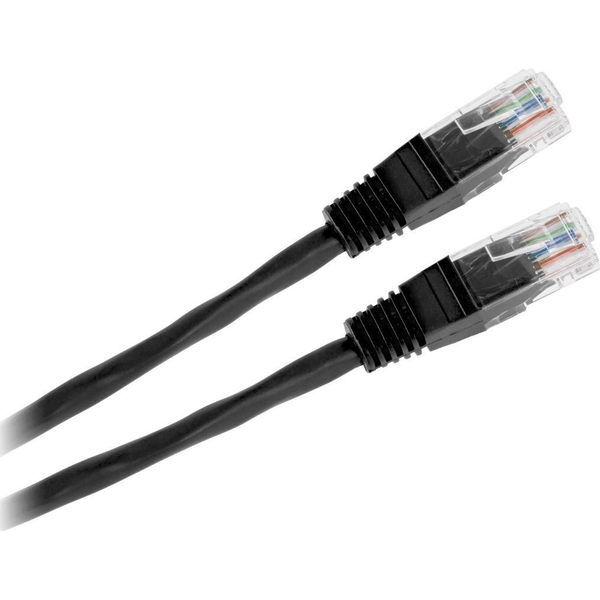 LP Patchcord kabel UTP 8c wtyk-wtyk 0,5m CCA czarny