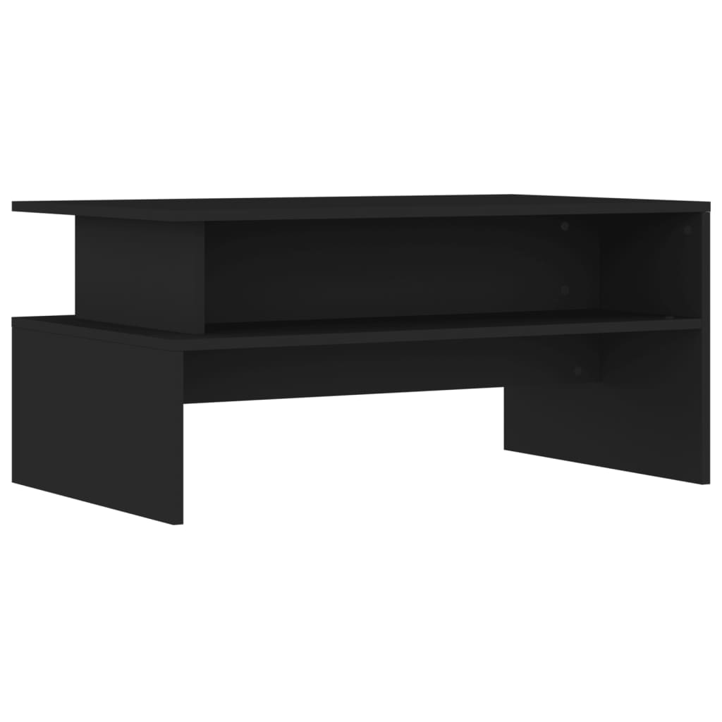 fekete szerelt fa dohányzóasztal 90 x 55 x 42,5 cm (834279)