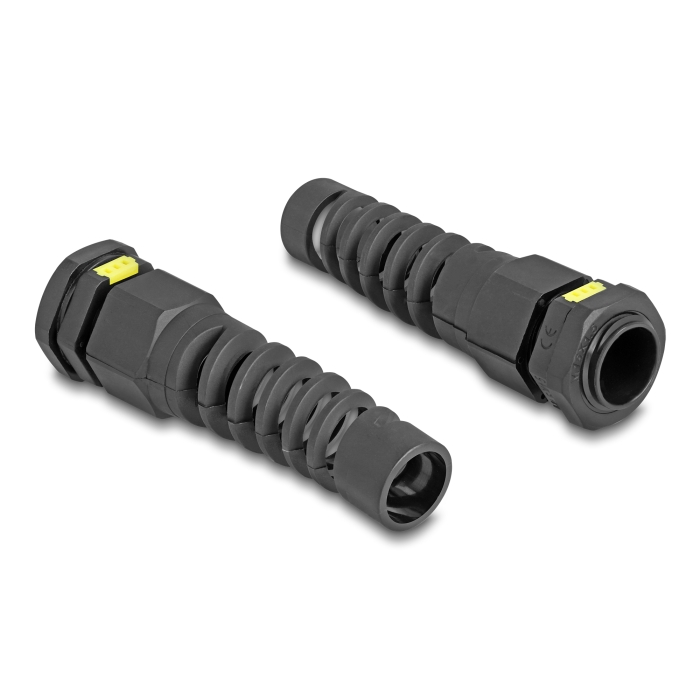 Delock M16 kábel tömlőszelence IP68 ventillációval és feszültségmentesítéssel, valamint IP67 por és vízhatlan fekete 2 db. (60625) (60625)
