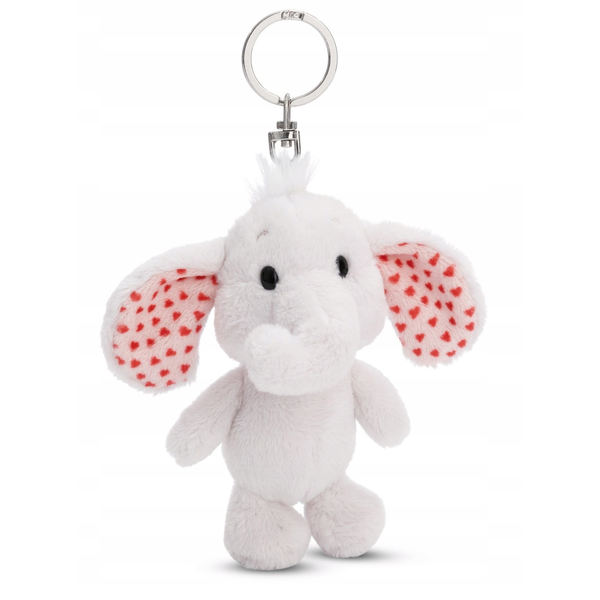 NICI 61481 Brelok pluszowy Słoń jasnoszary Love 10cm GREEN