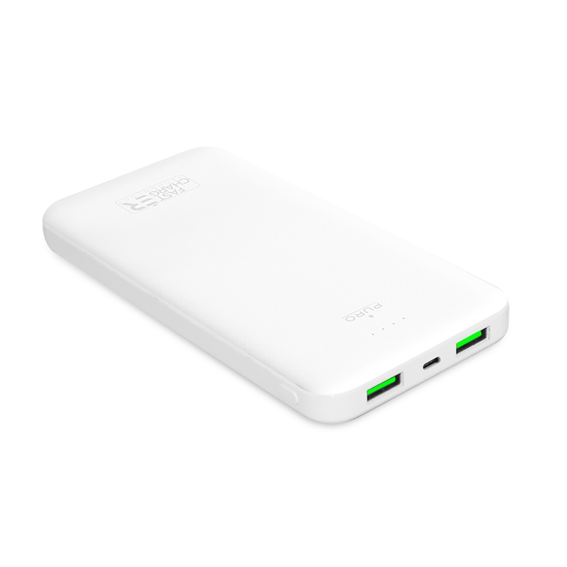 Puro Power Bank 10000 mAh fehér USB-C és 2x USB-A (PWFCBB100P2WHI)