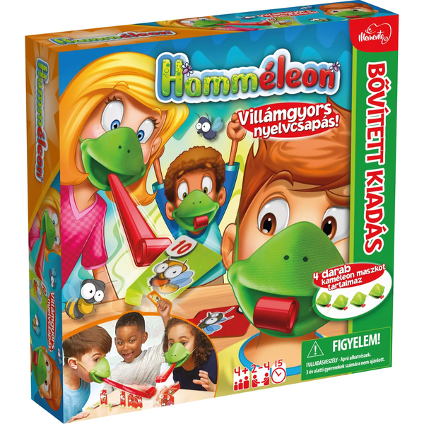 Hamméleon családi társasjáték 4db kaméleon maszkkal