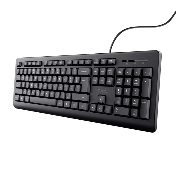 Trust 24639 tastiera Ufficio USB No Inglese US Nero