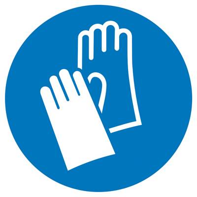 SafetyMarking® Gebotsaufkleber Handschutz benutzen 10 cm