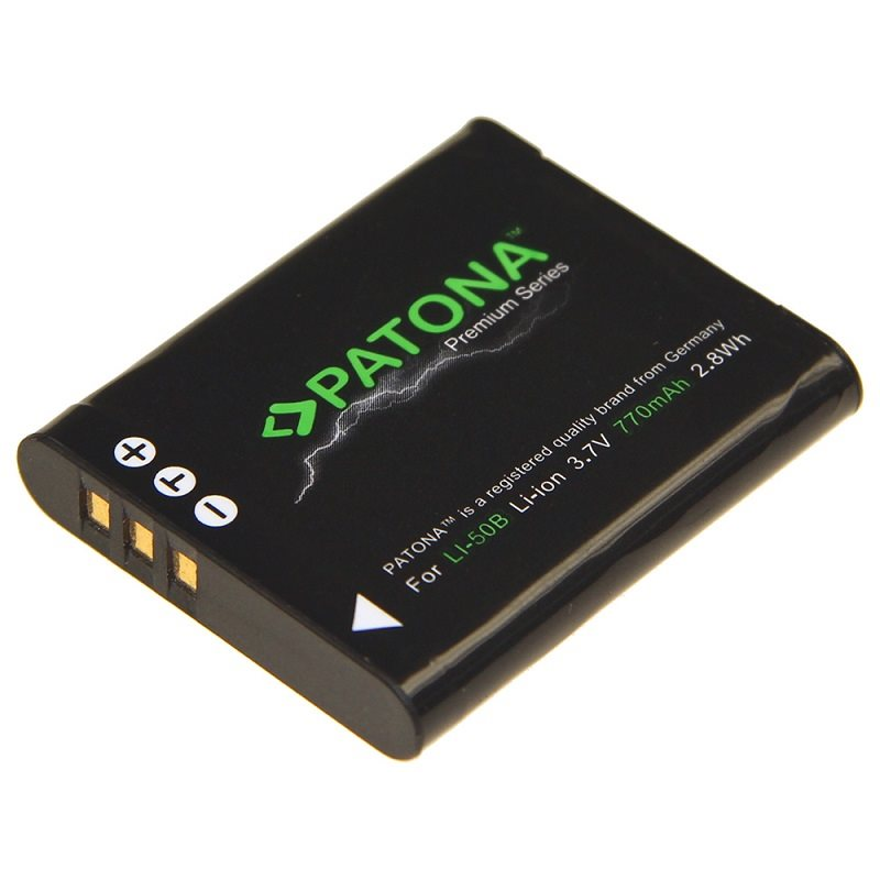 PATONA az Olympus Li-50B 770mAh Li-Ion prémiumhoz (PT1199)