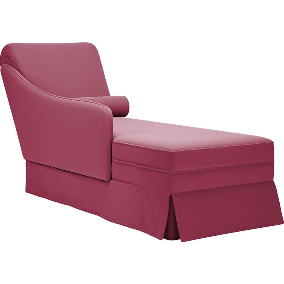 Fotel társalgó párnázattal és jobb karfával Borvörös bársony (4009786)