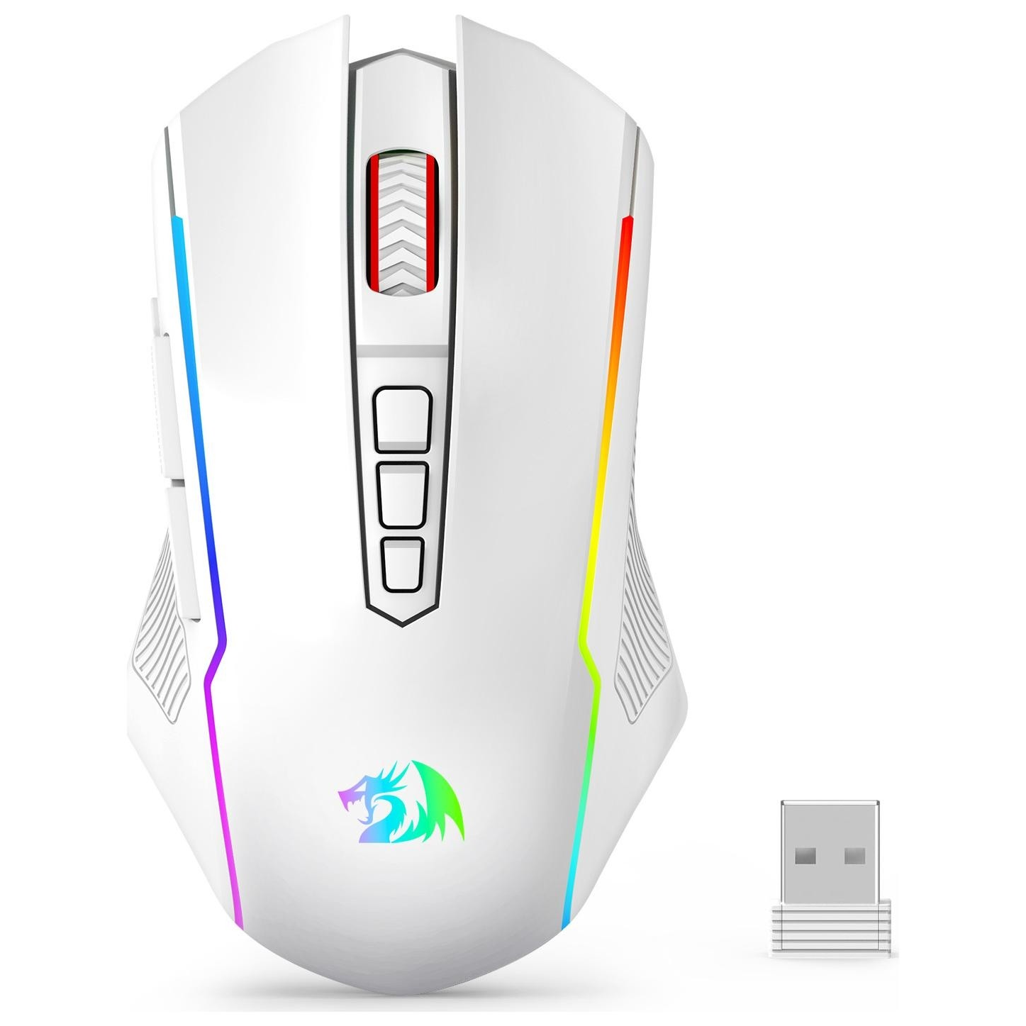 Redragon M914W-RGB NIX Wireless Gaming Egér Fehér 5000 DPI (M914W-RGB)