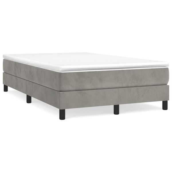 Cadru de pat box spring, gri deschis, 120x200 cm, catifea