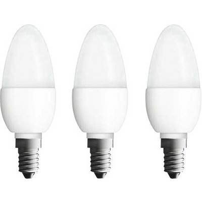 OSRAM LED E14 Gyertya forma 5.7 W = 40 W Melegfehér (O x H) 38 mm x 105 mm EEK: A+ 3 db (4052899955530)