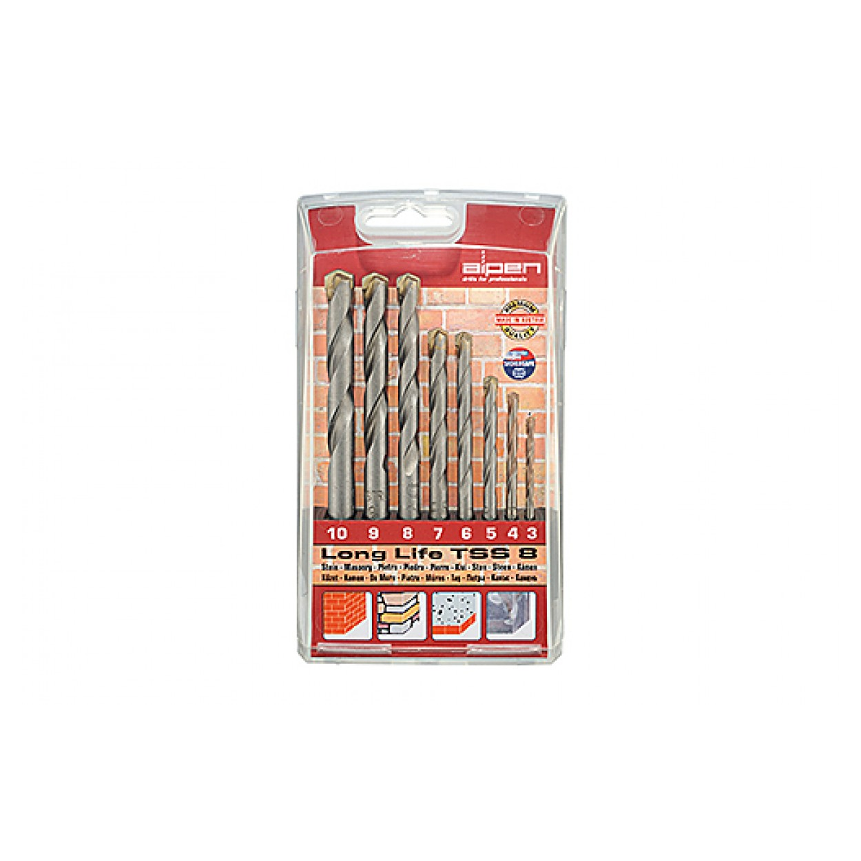 Alpen 700108100 TSS 8 Fúrószár készlet (8db / csomag) (700108100)