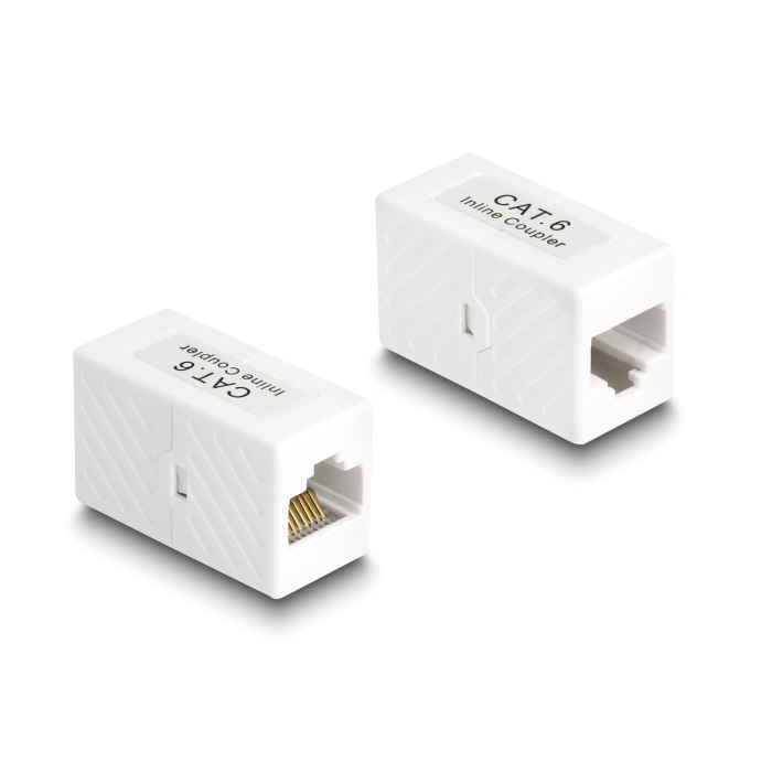 Delock Adapter RJ45 anya - RJ45 anya Cat.6 UTP, fehér (88133) (88133)