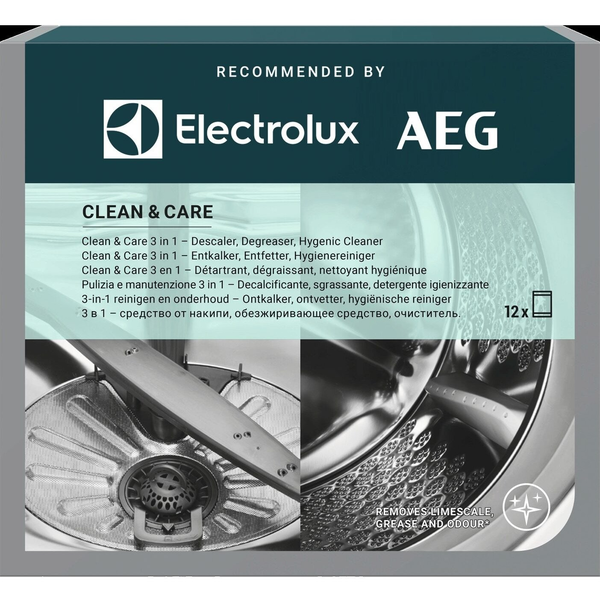 Čisticí prášek Electrolux 0,600 l pro pračky a myčky nádobí, 12 ks