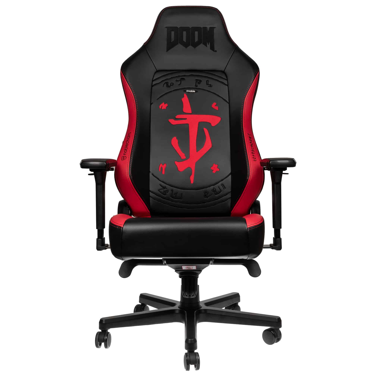 Noblechairs HERO DOOM Edition Gaming szék Műbőr Fekete/Piros (NBL-HRO-PU-DET)