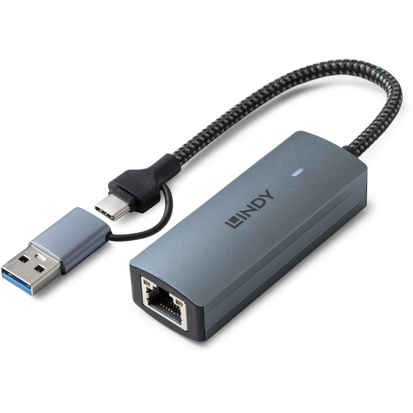 Lindy 43415 hálózati csatlakozó USB 3.2 Gen 2 (3.1 Gen 2) Type-C 5000 Mbit/s Szürke
