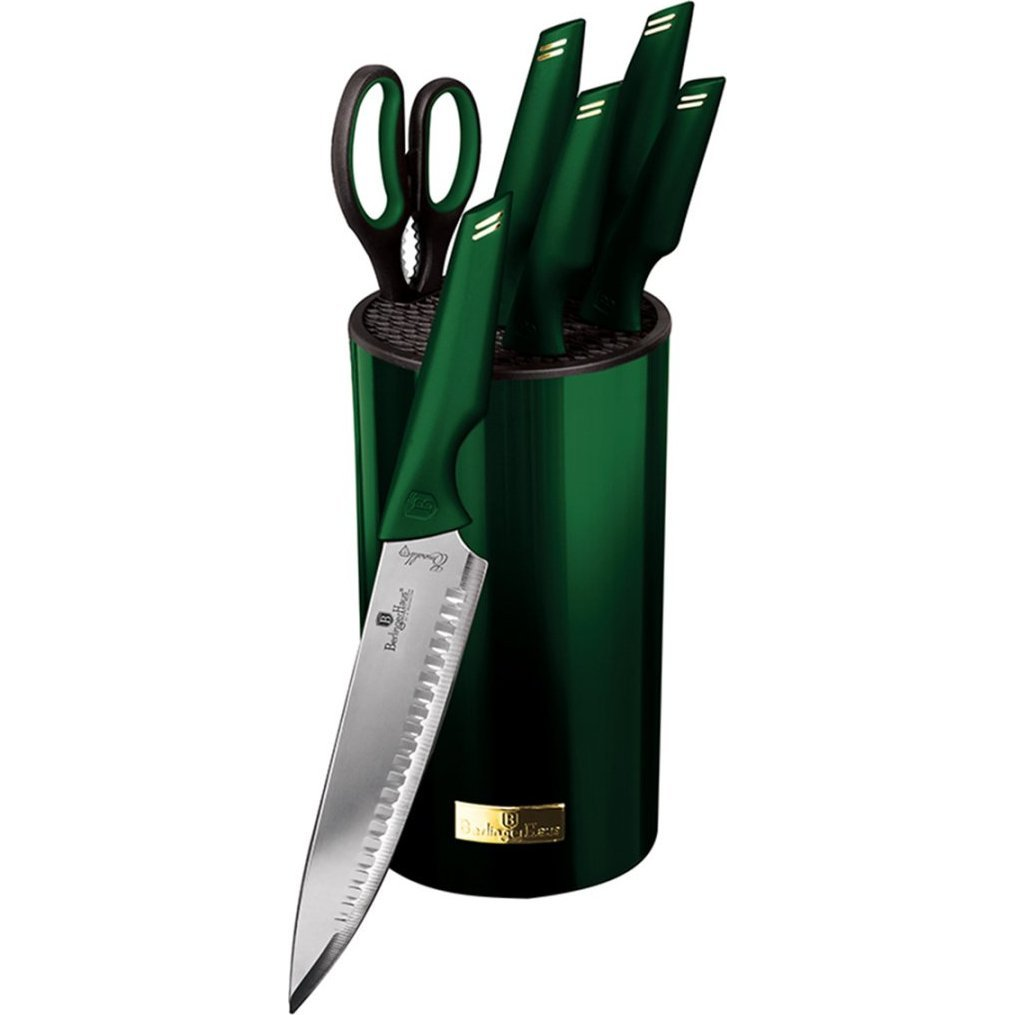 BerlingerHaus BH/2794 Emerald Collection Késkészlet - Rozsdamentes Acél, Smaragdzöld (BH-2794)
