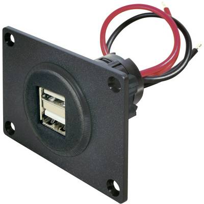 Beépíthető USB töltő, két USB aljzattal 12-24V/5V max. 5A ProCar 67322501 (67322501)