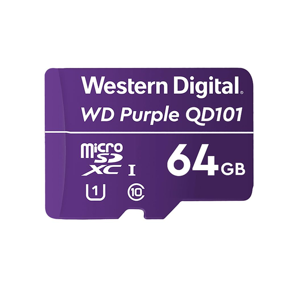 Карта памет Western Digital, SC, QD101, 64 GB, MicroSDXC, UHS-1, U1, Purple