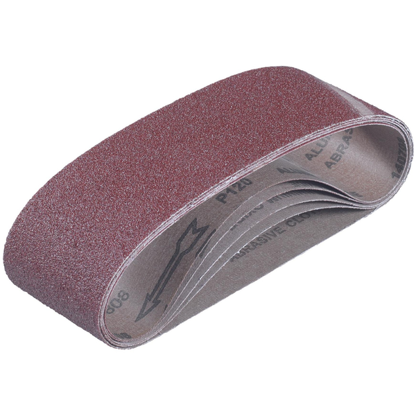 Schleifband-Set Korund 75 x 533mm (5-teilig, für Bandschleifer TC-BS 8038, TE-BS8540 E)