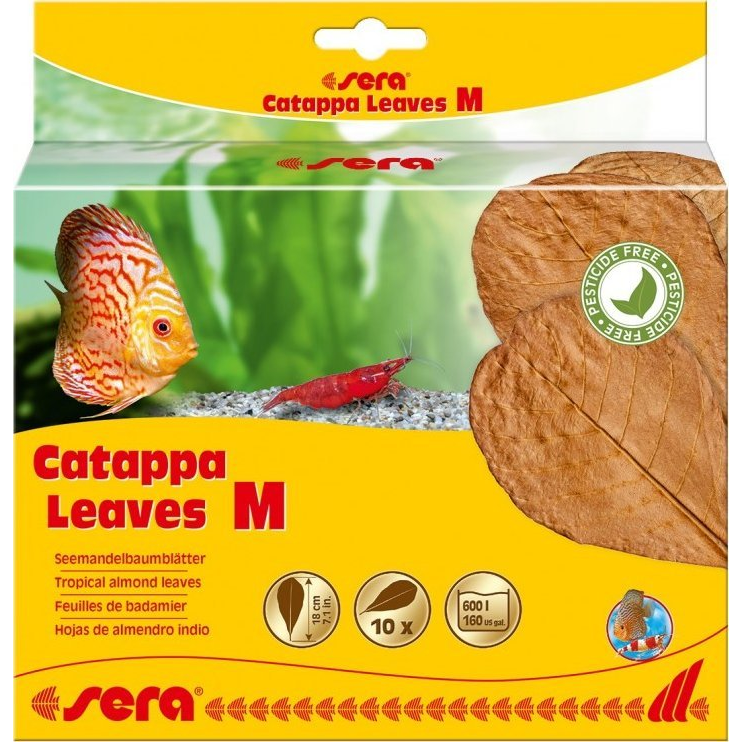 Sera Catappa Levél M 10 db-os 16-20 cm 600 l-hez (SE-32274)