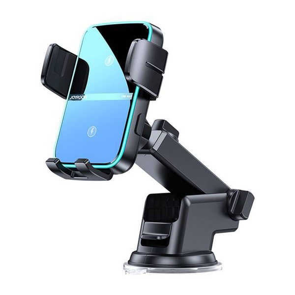 Стойка за кола Joyroom JR-ZS246 за монтиране на таблото, безжично зареждане, 15 W, включен USB-C кабел, черен