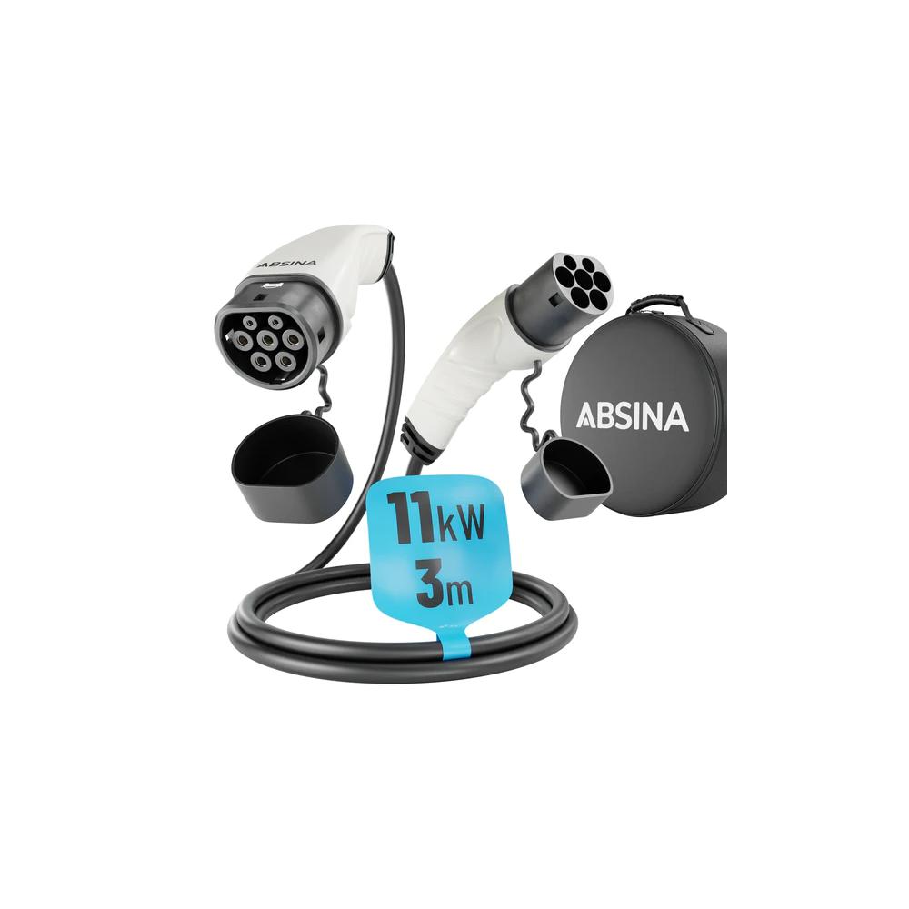 Absina 11kW, 16A, 3 fázisú, 3m elektromos autó töltőkábel (52-231-1004) (52-231-1004)