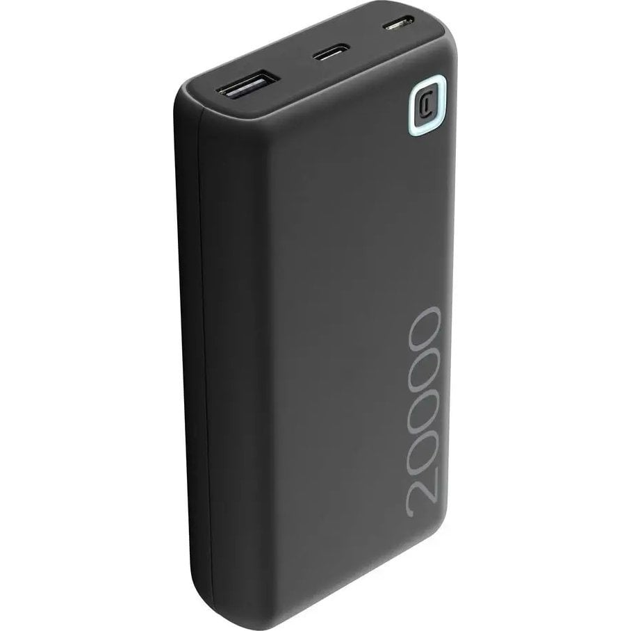 CELLULARLINE Power Bank ESSENCE 20000 (20000mAh portable charger), Black (PBESSENCE20000K)