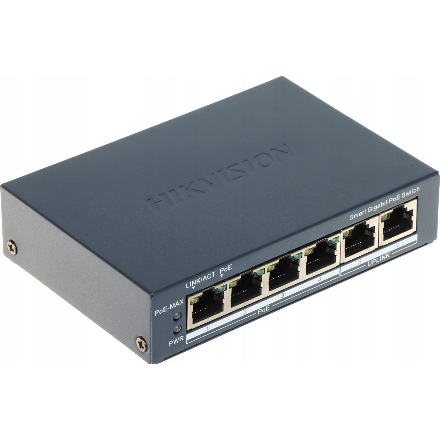 Hikvision DS-3E1506P-EI 4 portos gigabites intelligens POE switch (54366)