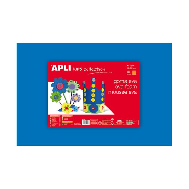 Apli Eva Sheets Moosgumi 400x600mm kreatív gumilap - Kék (5 db / csomag) (12763)