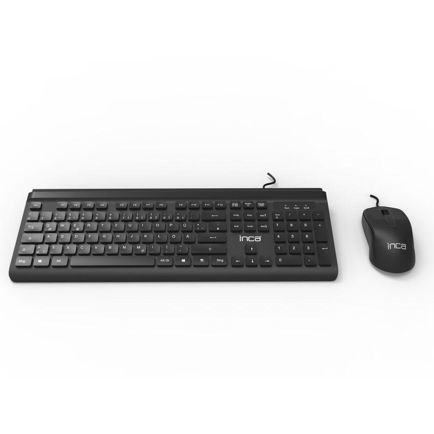 INCA Tastatur IMK-377 Corded Set, Silent Tasten, USB, SW retail (IMK-377) (IMK-377)