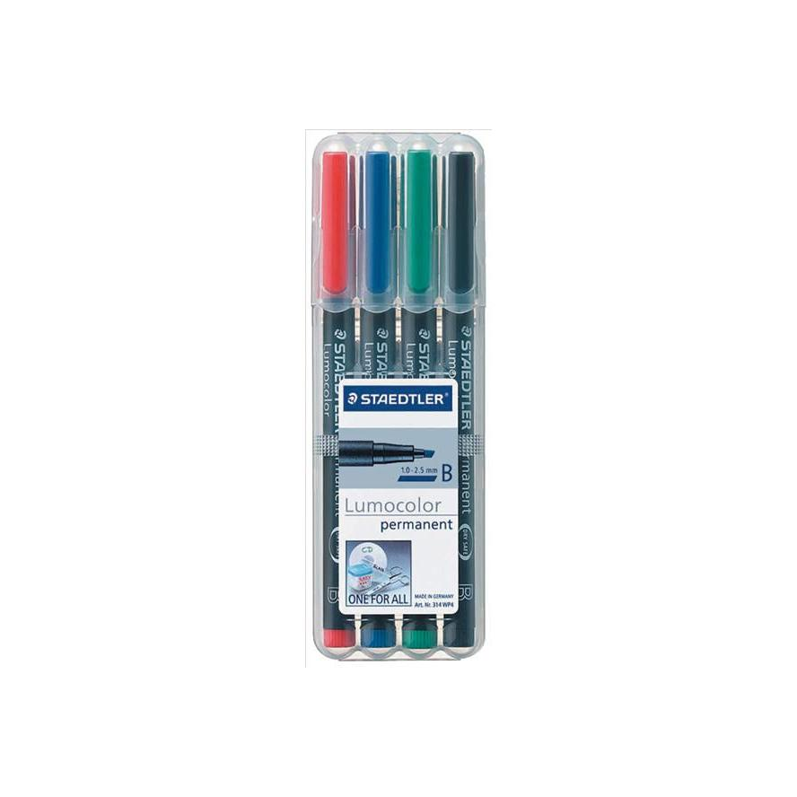 Staedtler Lumocolor 314 1-2,5mm Alkoholos marker készlet - 4 szín (314 WP4)