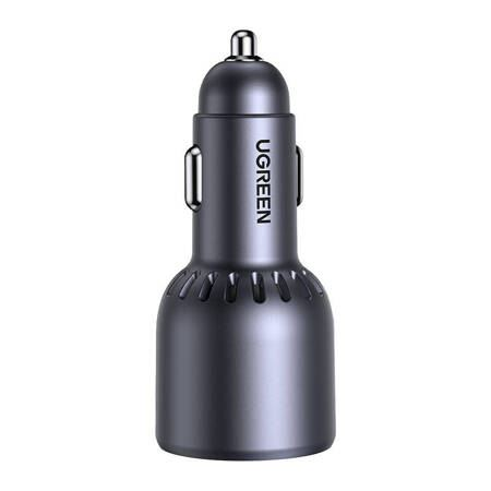 UGREEN 75W 3-Port Fast Car Charg gray
