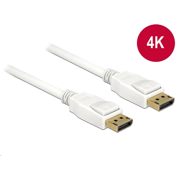 DeLock 84878 Displayport 1.2 apa -> Displayport apa kábel 3m fehér (84878)
