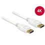 DeLock 84878 Displayport 1.2 apa -> Displayport apa kábel 3m fehér (84878)