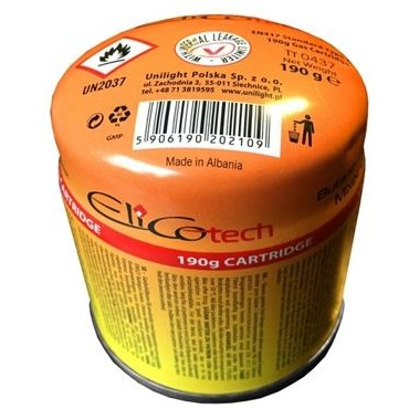 Gázpatron Égőfejekhez 7/16" Propán-bután Elico Camp 190g átszakadó Fedeles 