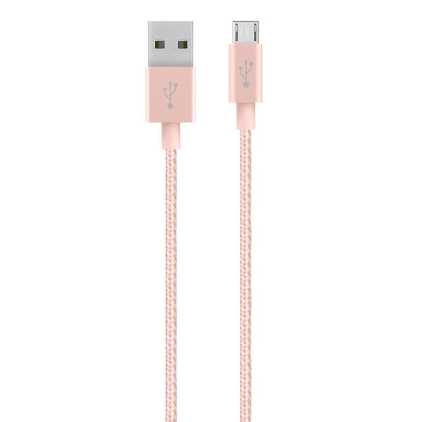 Belkin 1.2m, USB2.0 - MicroUSB2.0 USB kabel 1,2 m USB A Micro-USB B Růžová