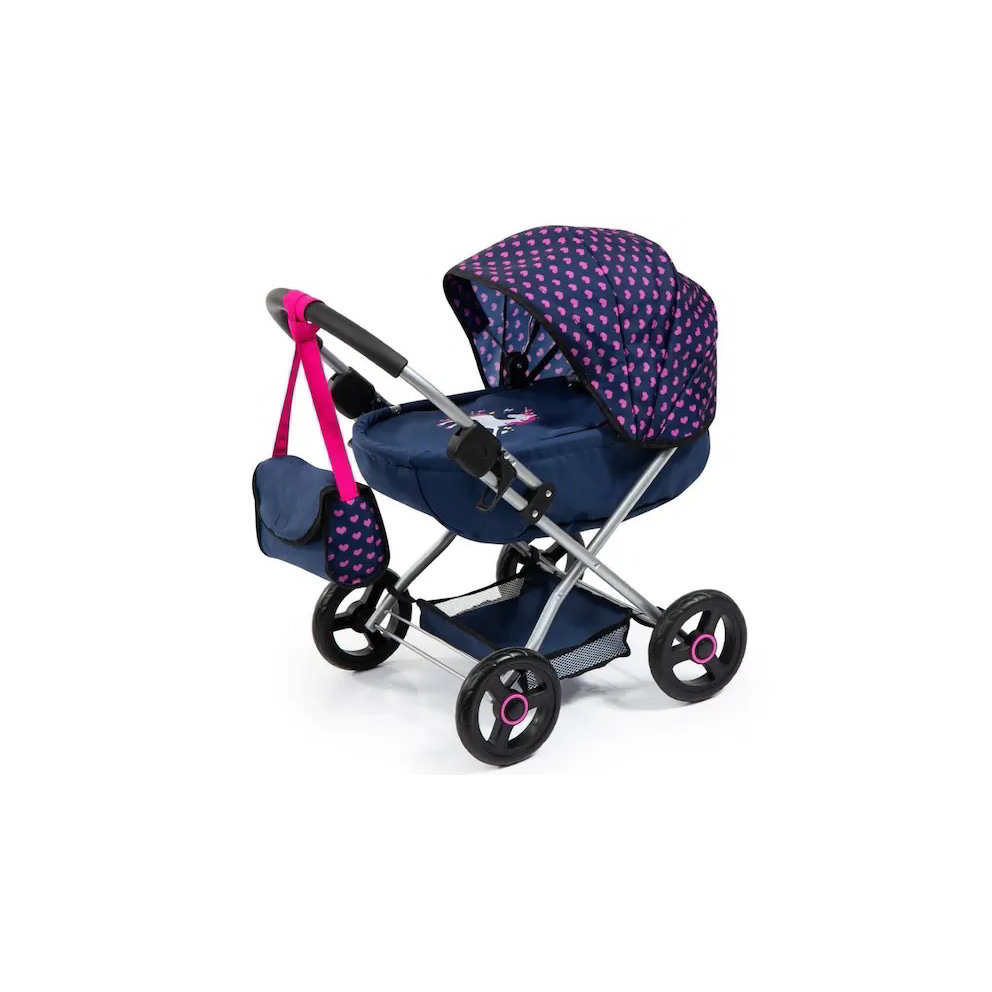 Bayer Design: Cosy kombi játék babakocsi - Kék pöttyös (12754AA)