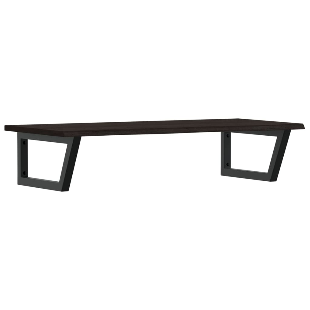 acél és tömör tölgyfa falra szerelhető mosdópolc (3302627)