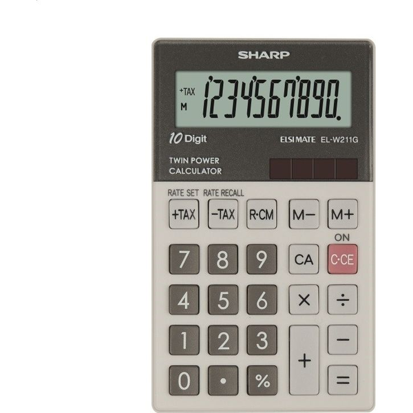 Sharp EL-W211G calcolatrice Tasca Calcolatrice finanziaria Grigio