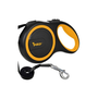Purlov Automata M/5m Csévélő szalagos kutya póráz - Fekete/Narancssárga