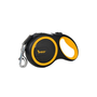 Purlov Automata M/5m Csévélő szalagos kutya póráz - Fekete/Narancssárga