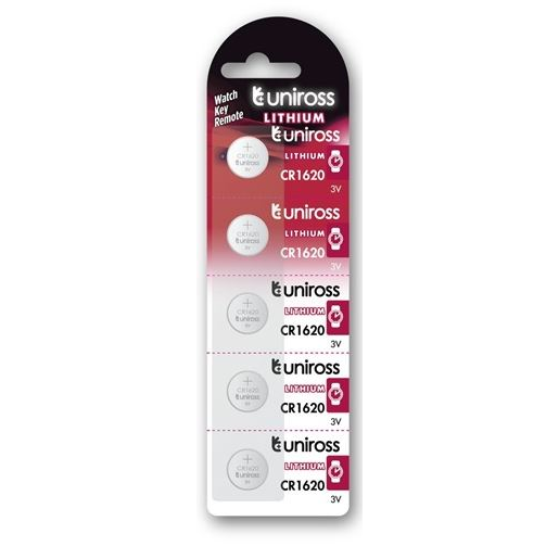 Uniross SP5 CR1620 3V lithium gombelem 5db/bliszter (U5CR1620) (U5CR1620)