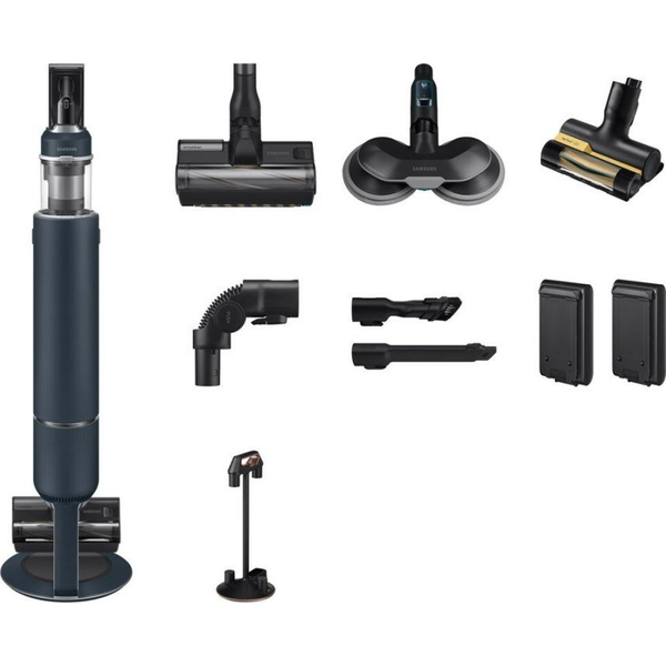 Samsung VS20B95973B 2 az 1-ben rúdporszívó Akkumulátor Száraz Porzsák 580 W Fekete, Kék, Króm