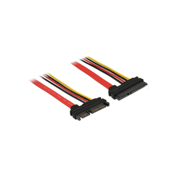 DeLock Extension SATA 6 Gb/s 22 pin plug > SATA 22 pin receptacle (5 V + 12 V) 10cm cable